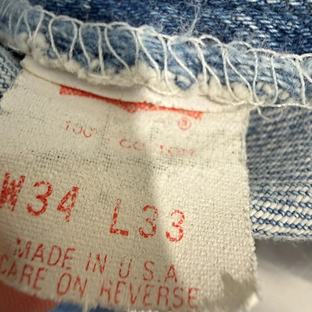 Vintage Levi's 501XX Jeans Mens 34x33 (fits 31x29) Blue Denim Pants 80s 90s‎ USA